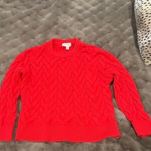 Philosophy Vibrant Red Cable Knit Sweater
